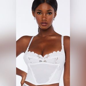 FLORAL GLOW LACE BUSTIER
